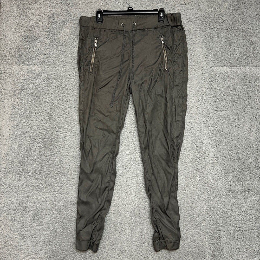 Hudson Katie Crop Sweatpant Womens 30 Gray Excellent Moto Zipper Joggers Outdoor